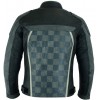 GREY CHECKER LEATHER JACKET